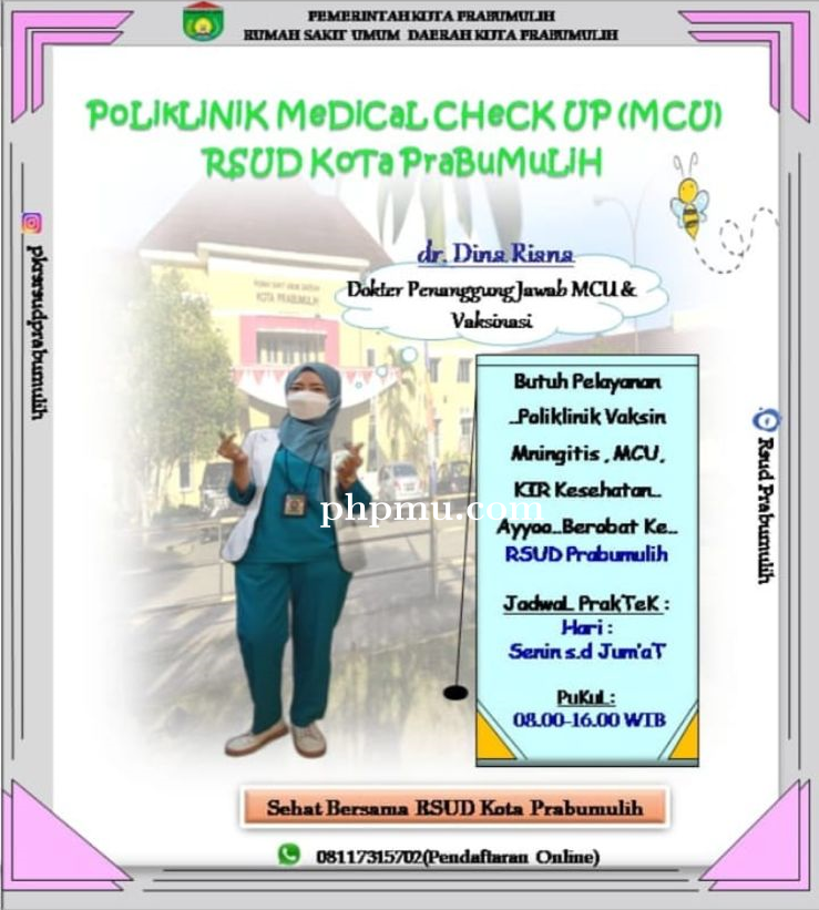 JADWAL POLIKLINIK MCU RSUD KOTA PRABUMULIH